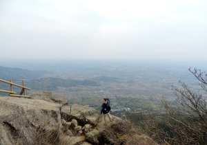 Your mighty narrator perched atop the summit of Mount Tsukuba.